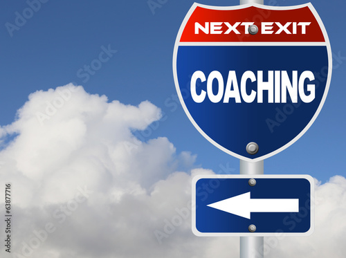 Coaching road sign