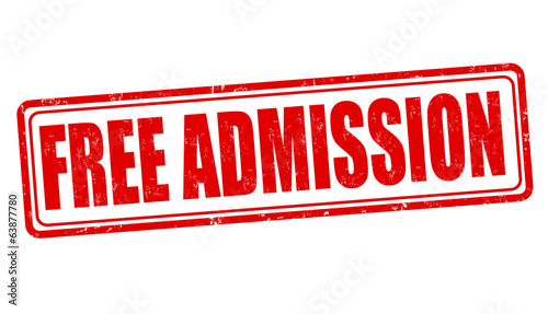 Free admission stamp