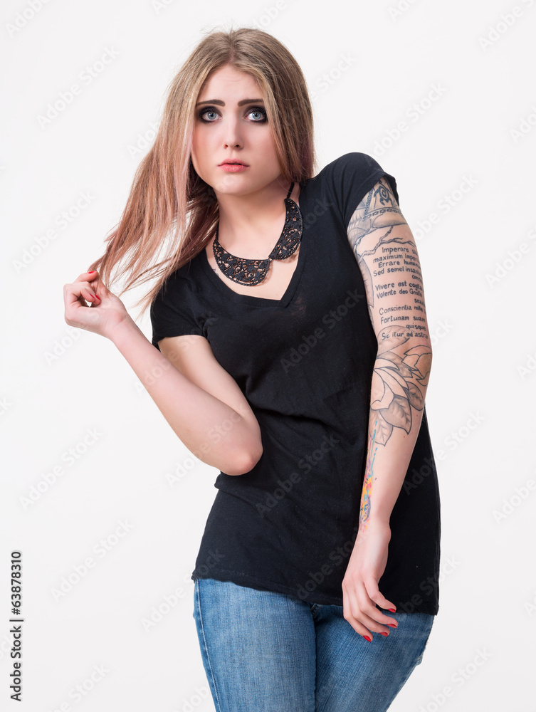 Pensive teenage girl Pensive teenage girl