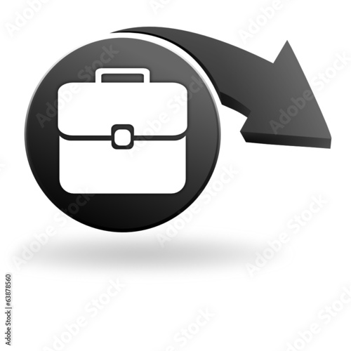 mallette sur symbole noir