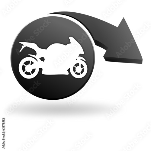 moto sur symbole noir