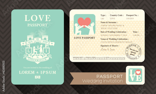 Passport Wedding Invitation