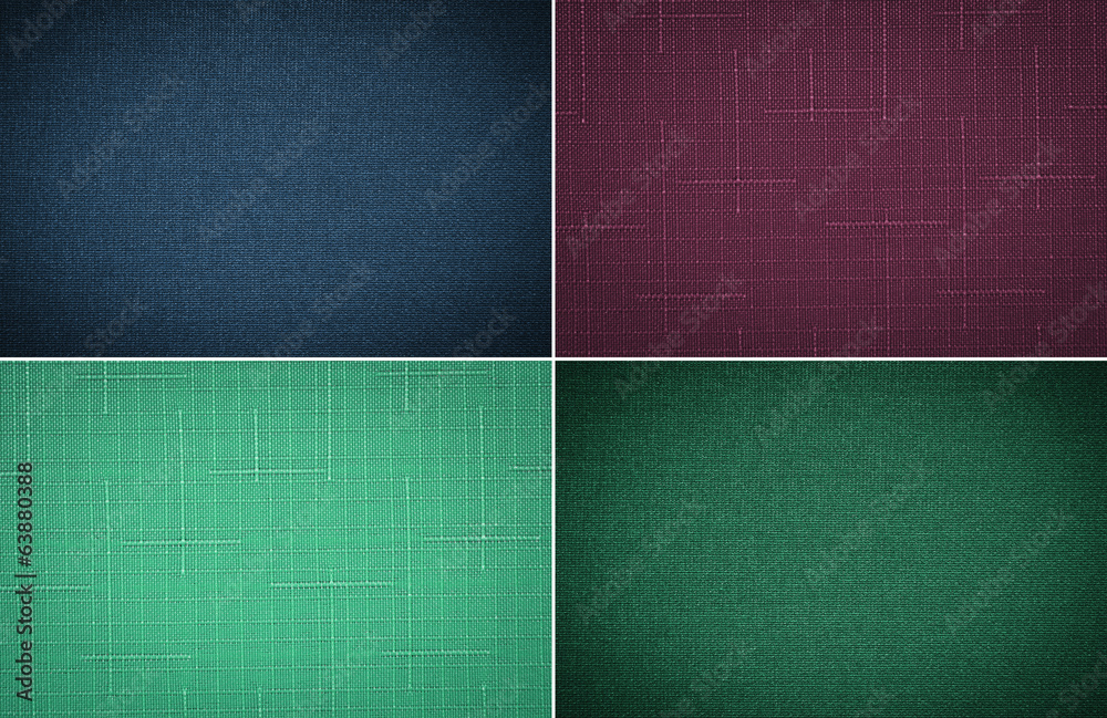 Fototapeta premium Set fabric texture background