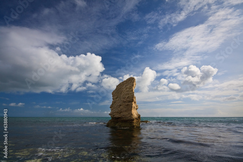 Sea stack in Dorset, UK.