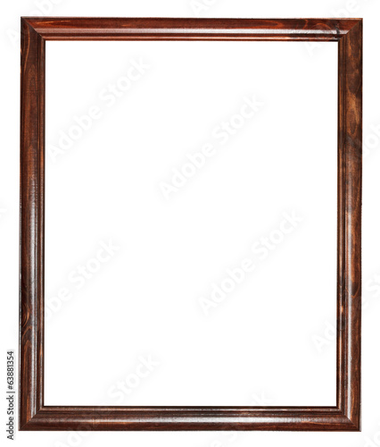 vintage dark brown wooden picture frame