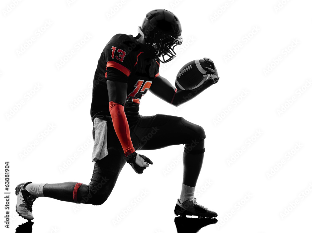 american football player joyful celebrating silhouette american football player joyful celebrating silhouette