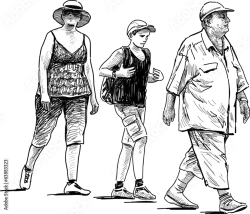 grandfather, grandmother and grandson