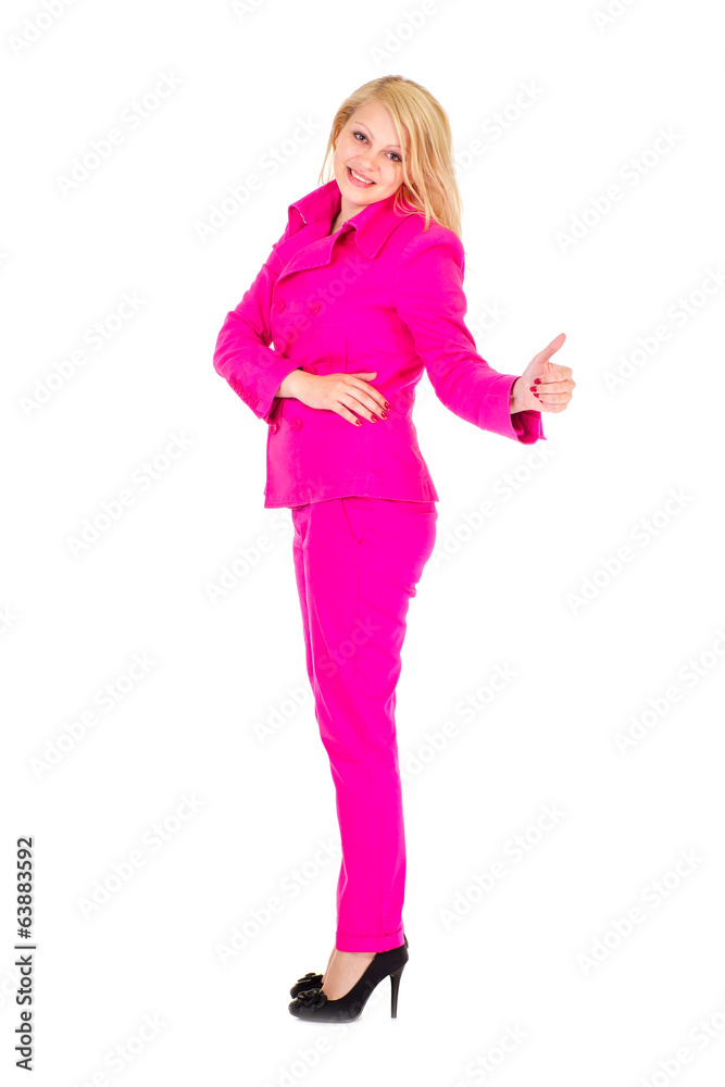Portrait of happy young business woman isolated on white Portrait of happy young business woman isolated on white