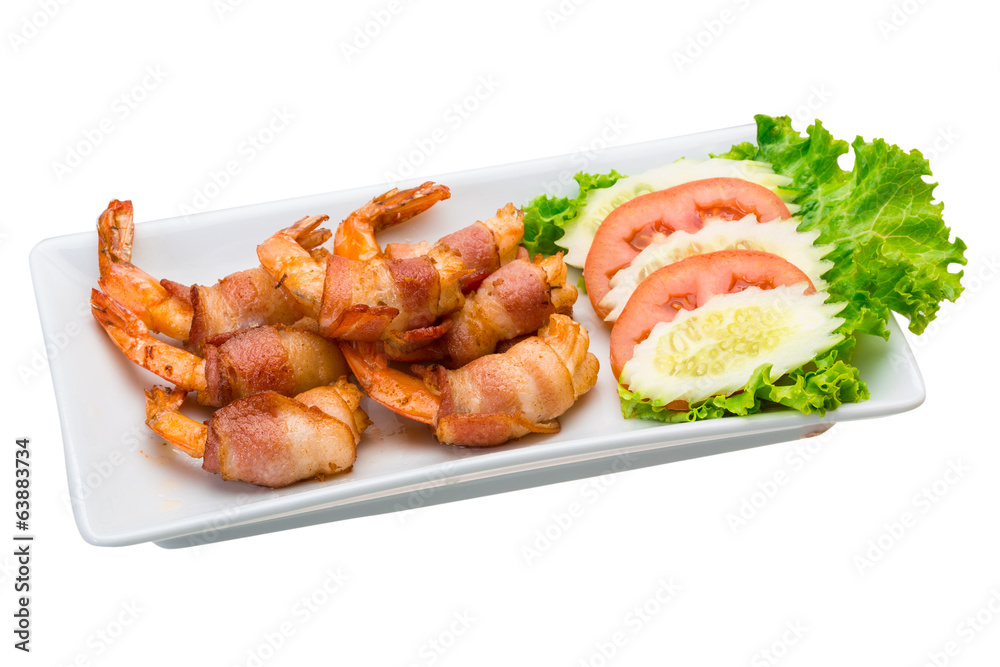 Shrimps in bacon Shrimps in bacon