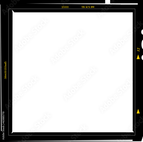medium format negative photo frame, free copy space, isolated, v photo