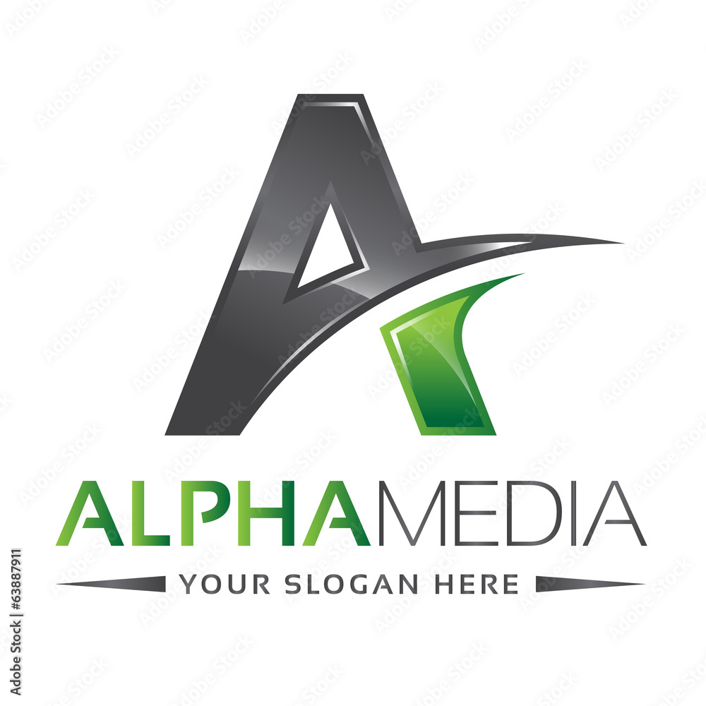 Letter A Logo Alpha Green Letter A Logo Alpha Green