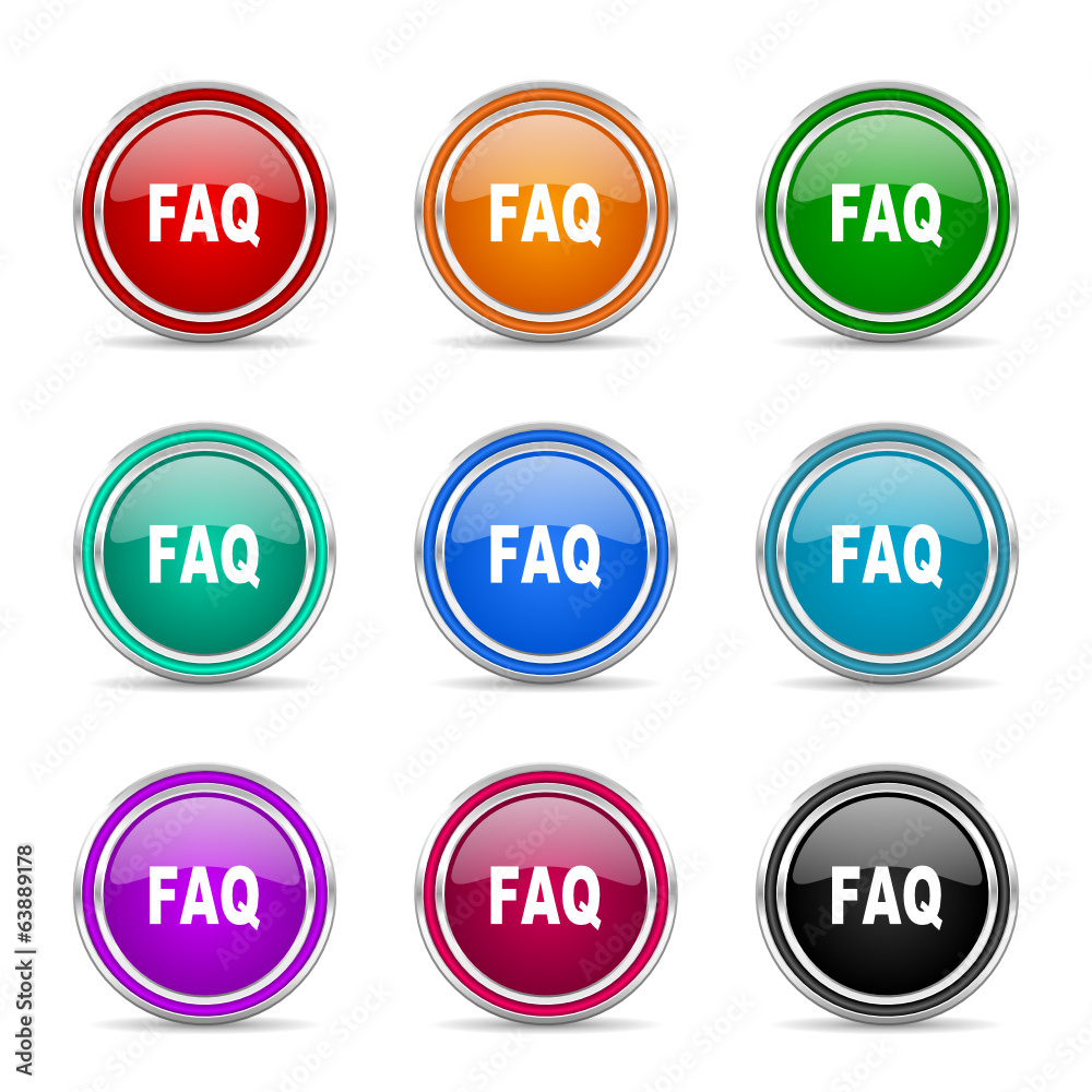 faq icon vector set