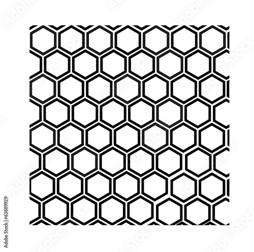 black and white geometric pattern with honeycombs