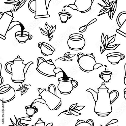 Tea things seamless