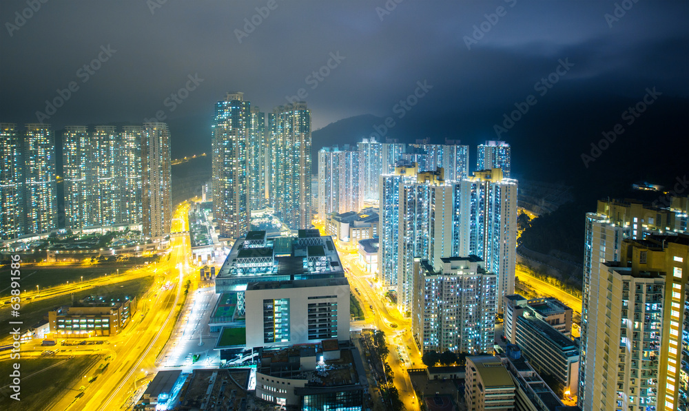 Hong Kong city at night Hong Kong city at night