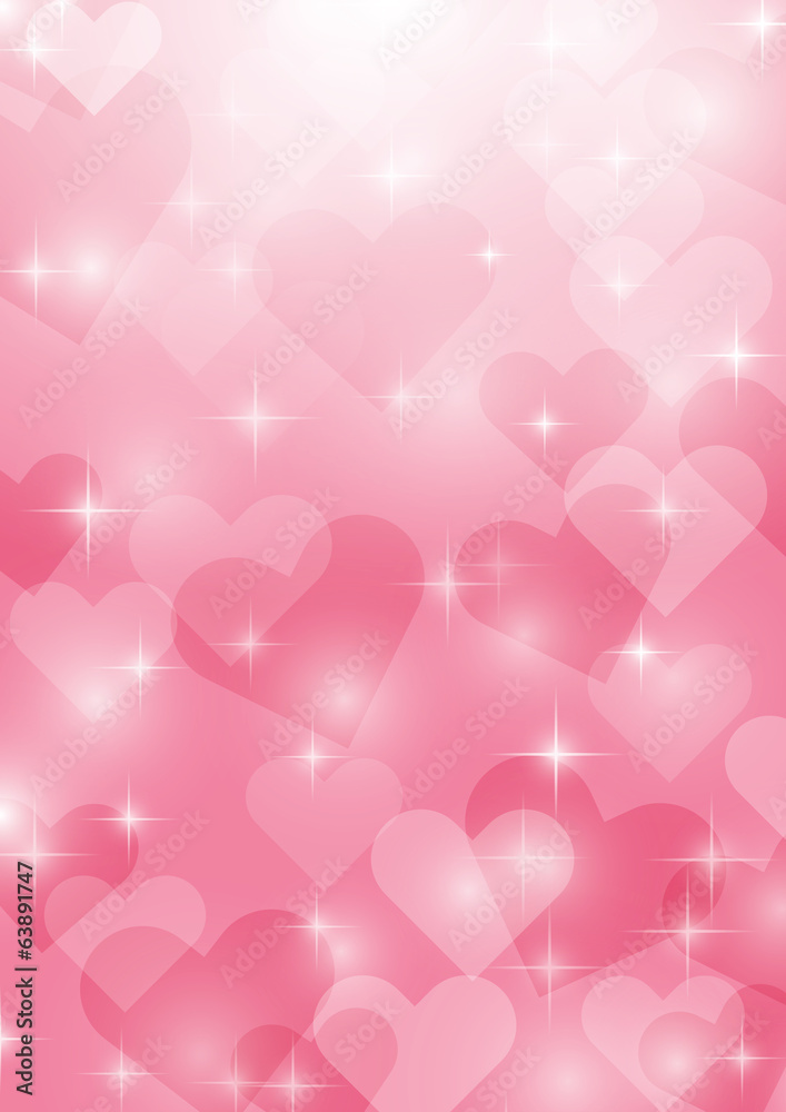 ピンクのハートのバックグラウンドイメージ
