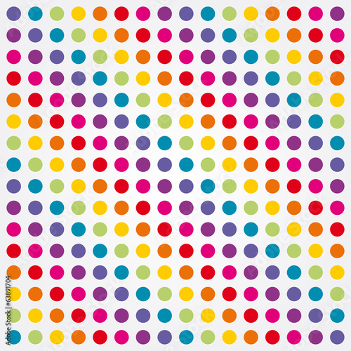 colorful background composed of rainbow polka dots