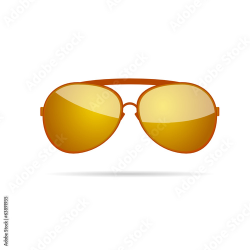 gold sunglasses color vector