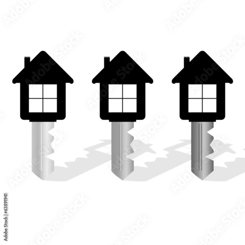key with house on it vector
