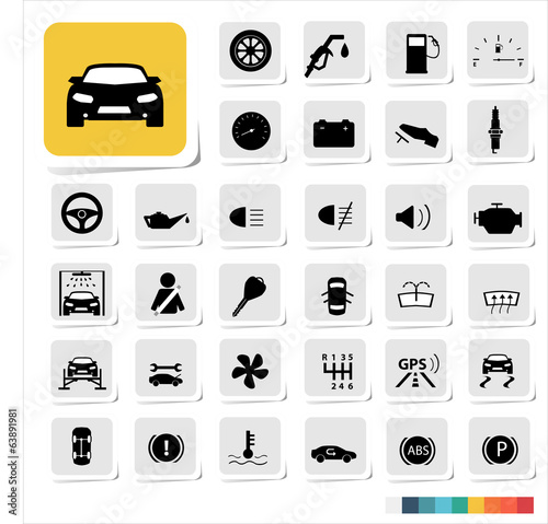 Automotive icon set