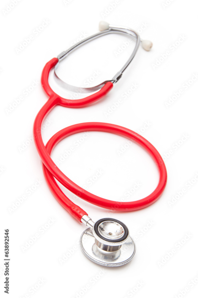 Stethoscope isolated on a white studio background. Stethoscope isolated on a white studio background.