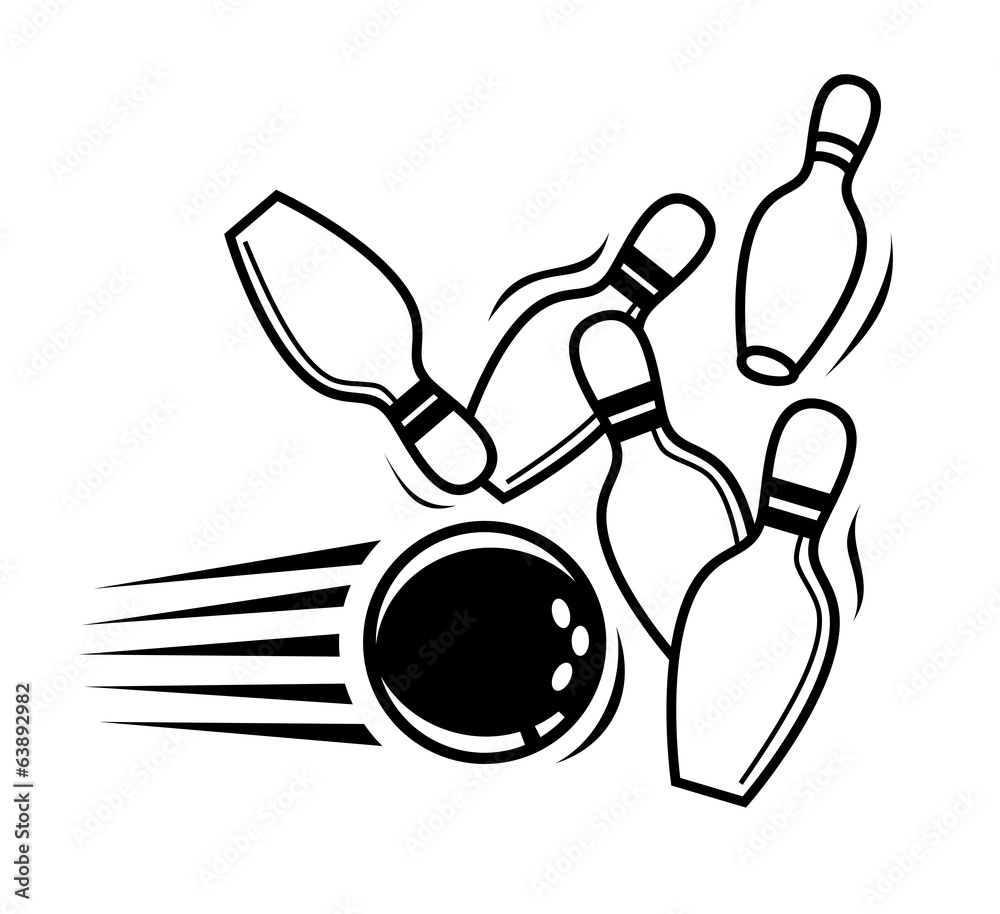 Naklejka premium bowling icon