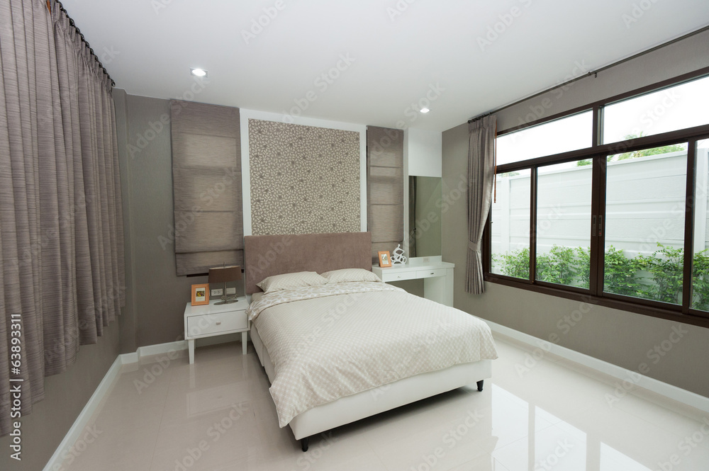 Modern bedroom interior Modern bedroom interior