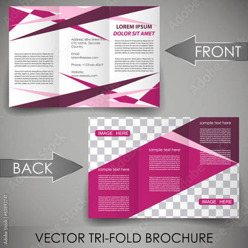 Three fold flyer template, brochure, cover design