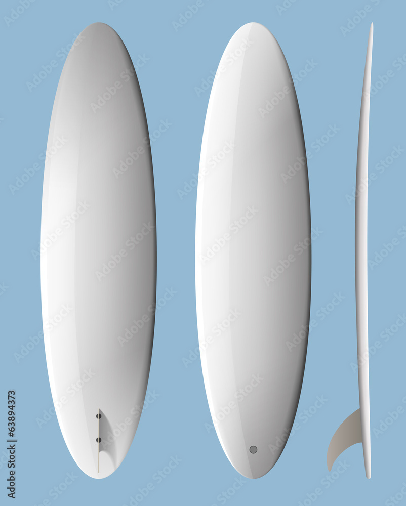 White clean surfboard White clean surfboard