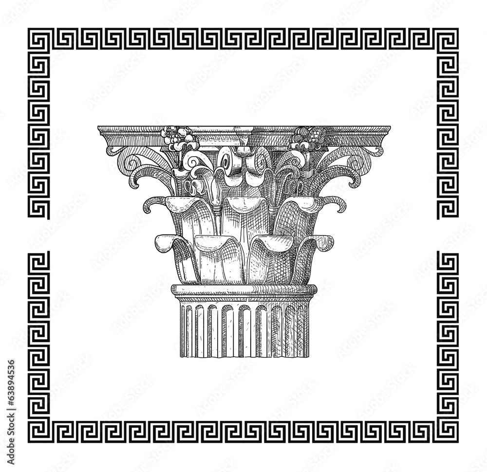 Naklejka premium Greek column