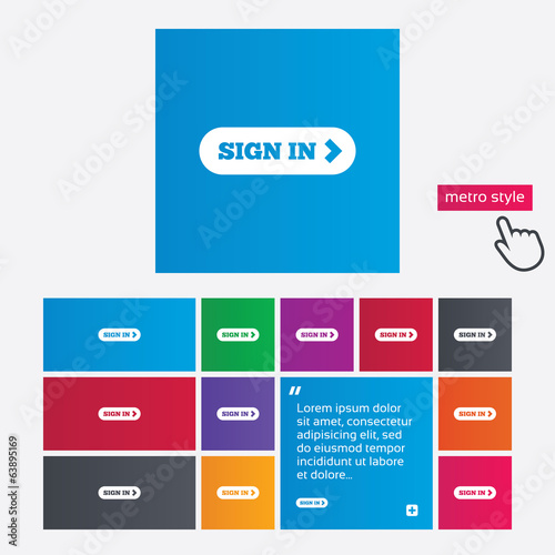 Sign in with arrow sign icon. Login symbol