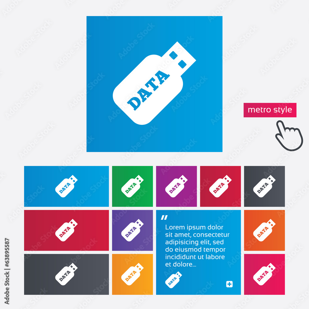Usb Stick sign icon. Usb flash drive button. Usb Stick sign icon. Usb flash drive button.
