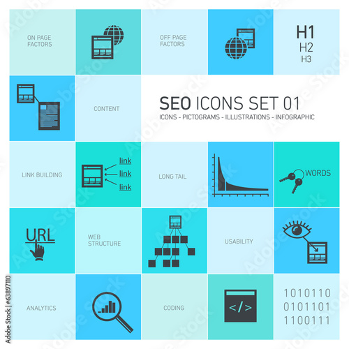 Seo icons set
