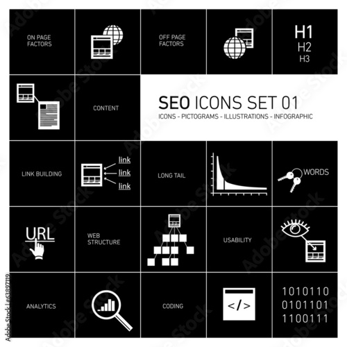 Seo icons set