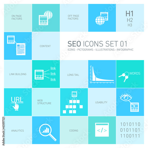 Seo icons set