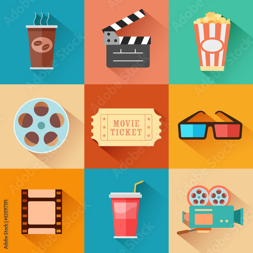 Movie and Film icon set