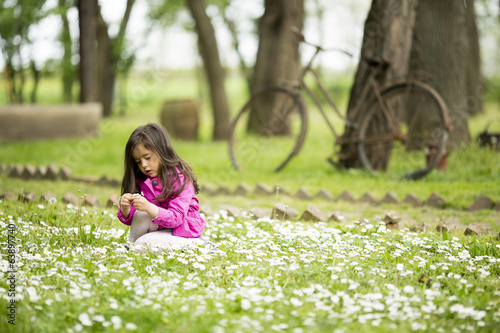 Cute little girl at the spr...