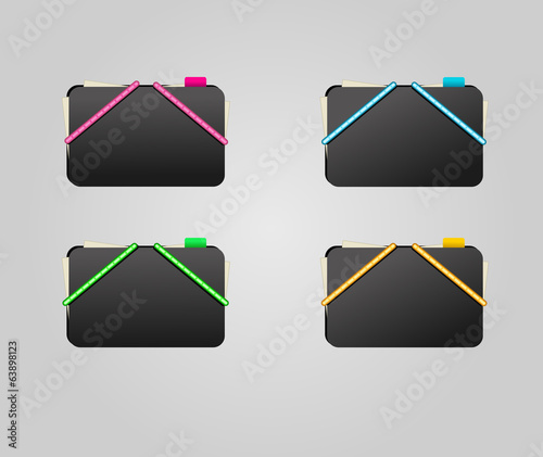 Carpeta estudiante color plano