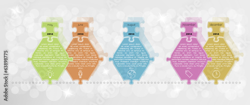 infographic puzzle vector