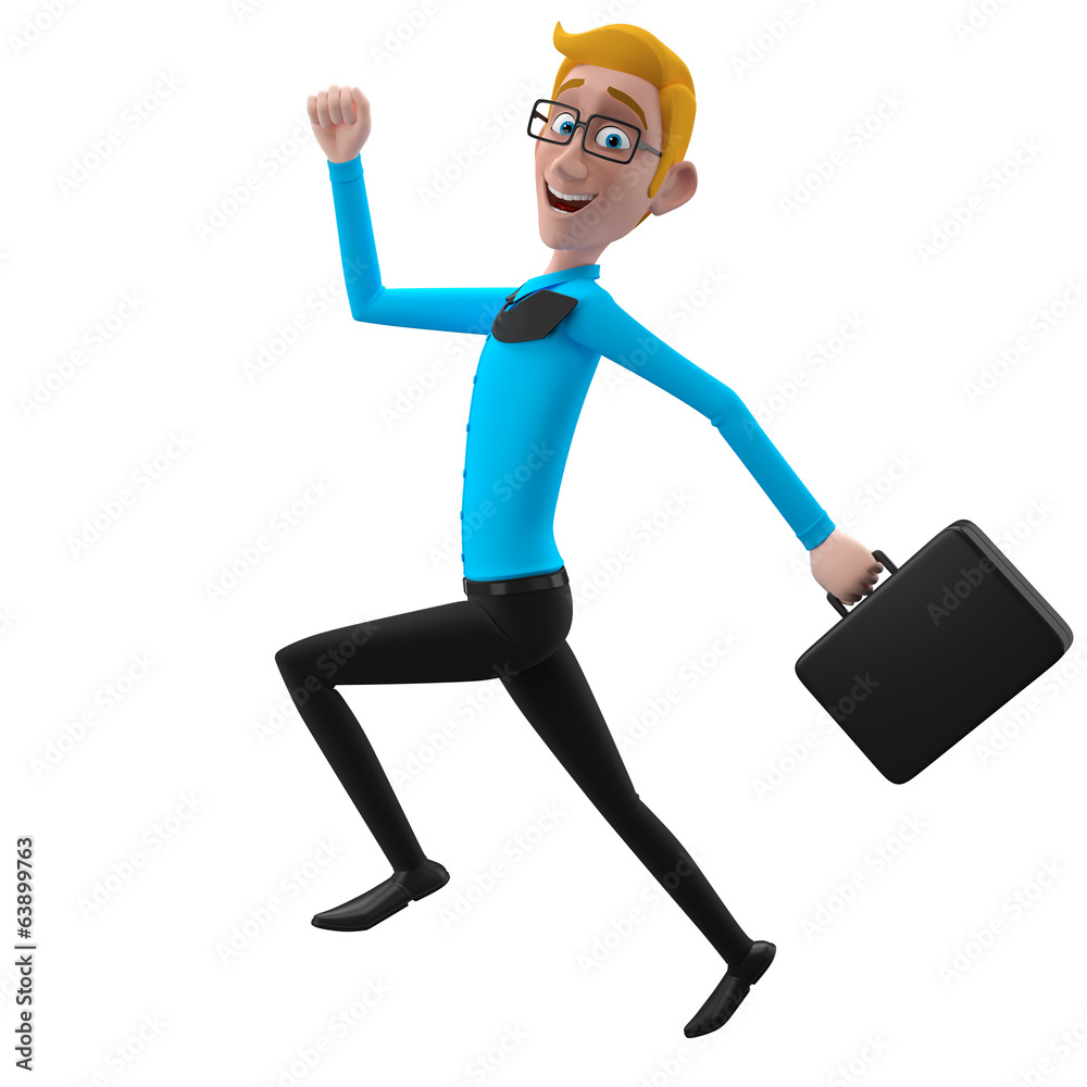 3d office man, isolated 3d office man, isolated