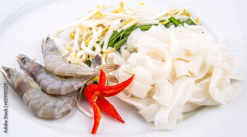 Obraz na plátně Fried Char Kway Teow Ingredients