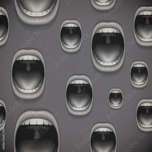 mouth grey horror background
