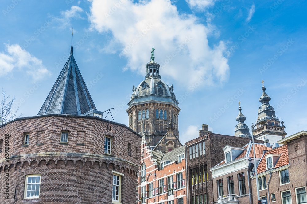 Naklejka premium Saint Nicholas church in Amsterdam, Netherlands