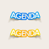 realistic design element: agenda