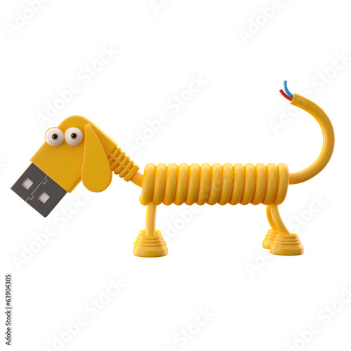 funny cartoon usb cable connector © Martin Zahradnik 