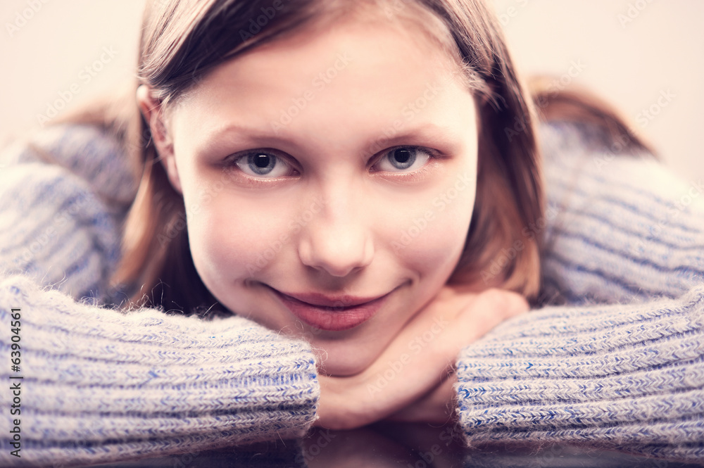 Portrait of a cute teen girl Portrait of a cute teen girl