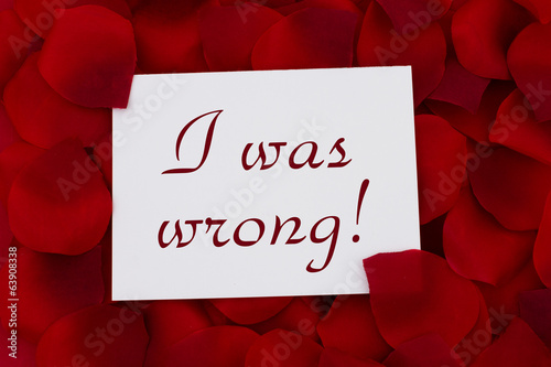 I was wrong card