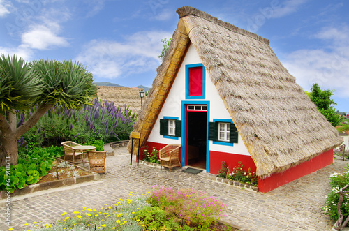 Typical souvernir sweet candy shop house, Madeira photo