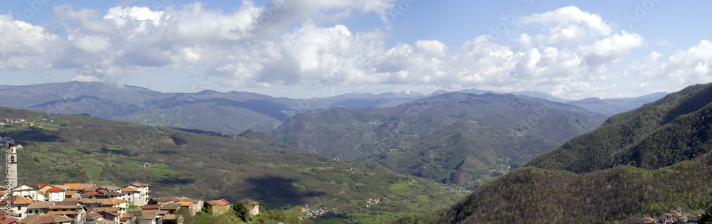 Valle Staffora-Oltrepo Pavese-Panorama color image