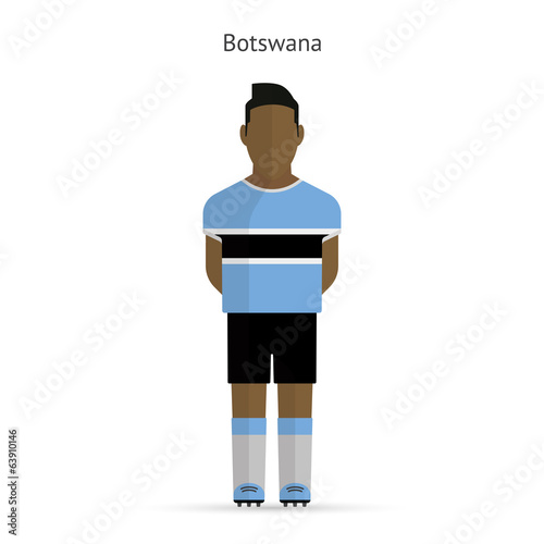 Botswana football player. Soccer uniform.